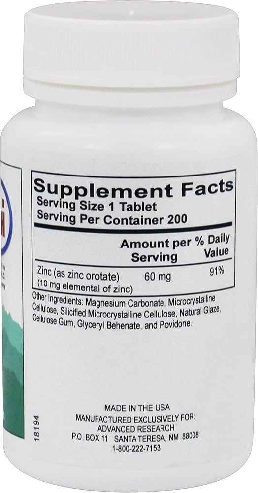 Zinc Orotate 60mg